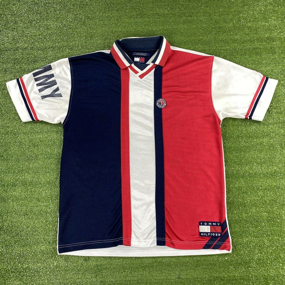 90s Tommy Hilfiger Athletics Big Flag Polo Jersey
